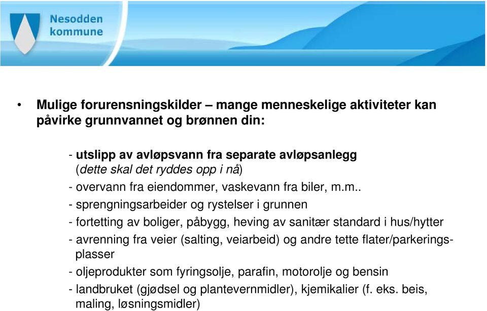 er, vaskevann fra biler, m.