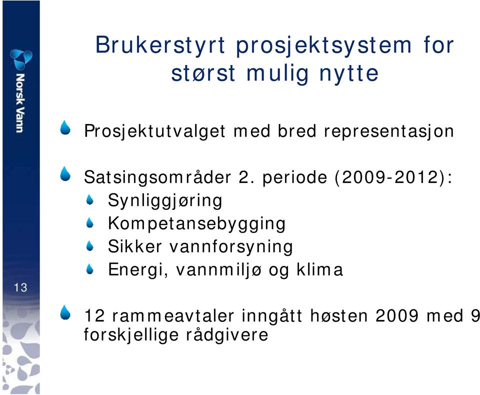 periode (2009-2012): Synliggjøring Kompetansebygging Sikker