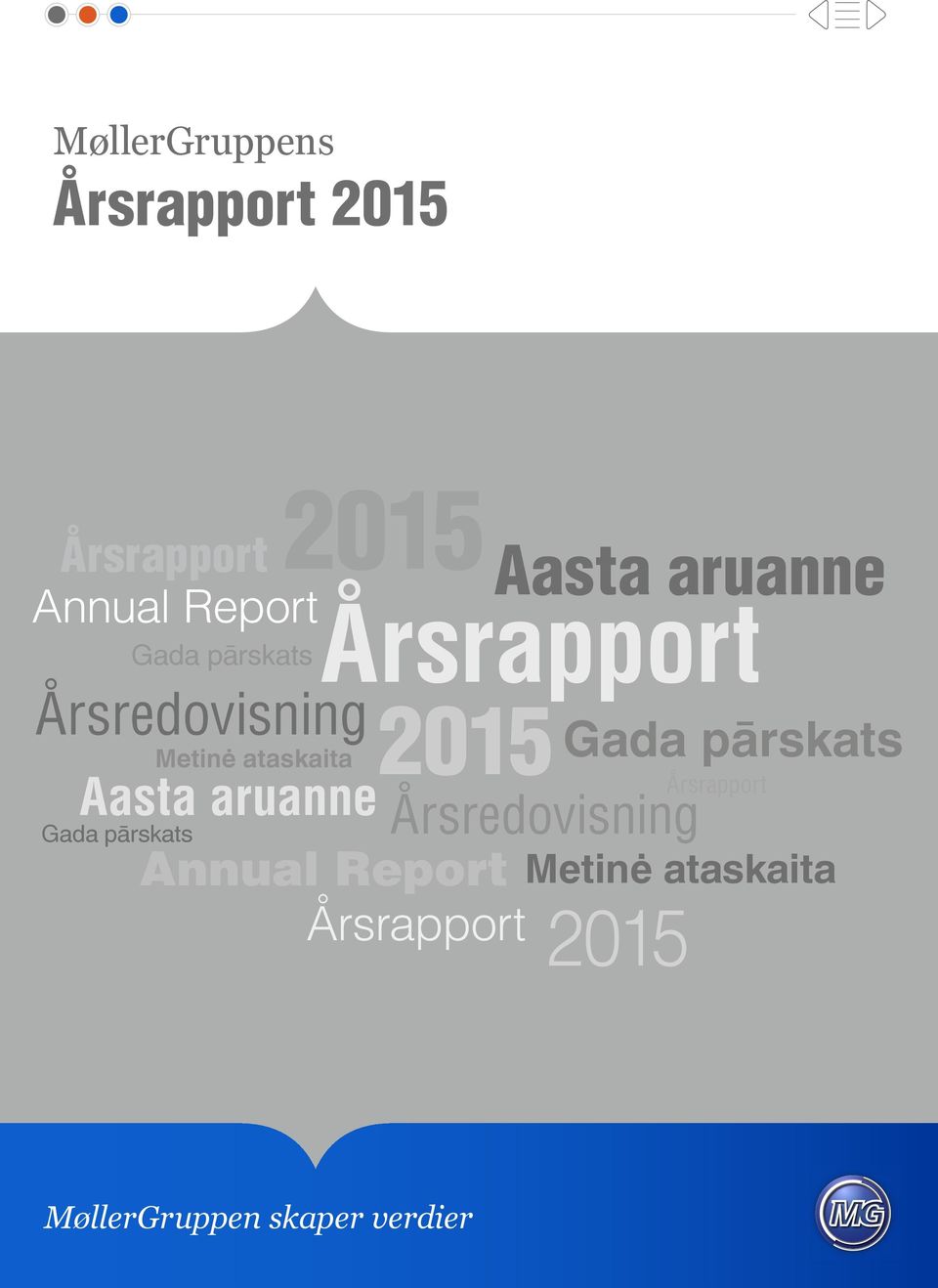 Årsrapport 2015 Annual Report Årsrapport Aasta aruanne Årsredovisning