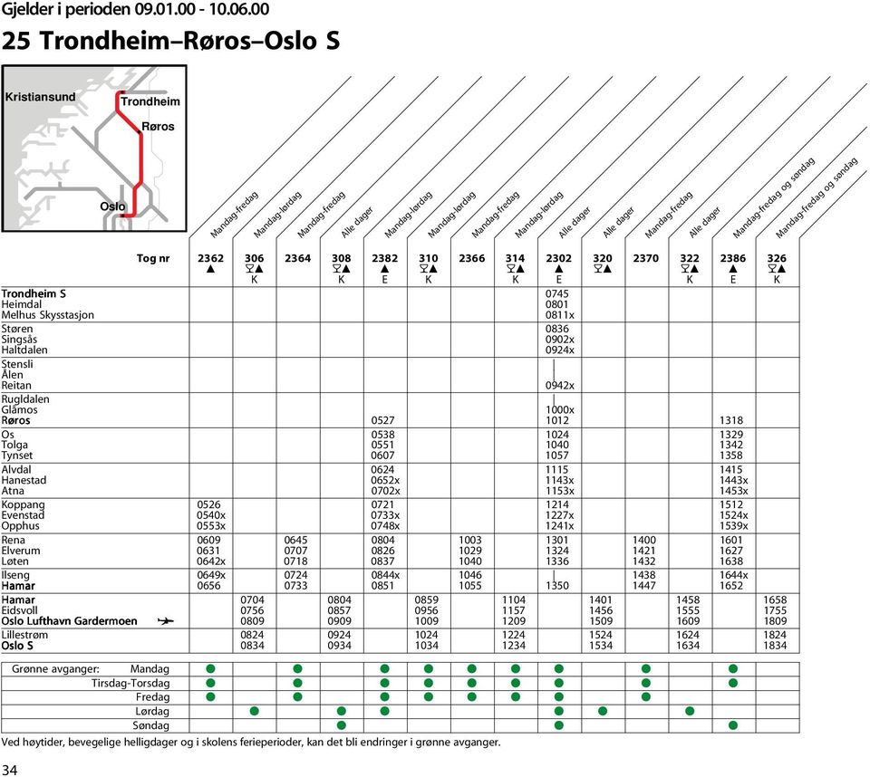 1057 1358 Alvdal 0624 1115 1415 Hanestad 0652x 1143x 1443x Atna 0702x 1153x 1453x Koppang 0526 0721 1214 1512 Evenstad 0540x 0733x 1227x 1524x Opphus 0553x 0748x 1241x 1539x Rena 0609 0645 0804 1003