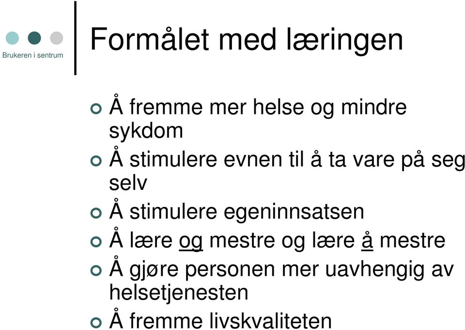 egeninnsatsen Ålære ogmestre og lære å mestre Å gjøre