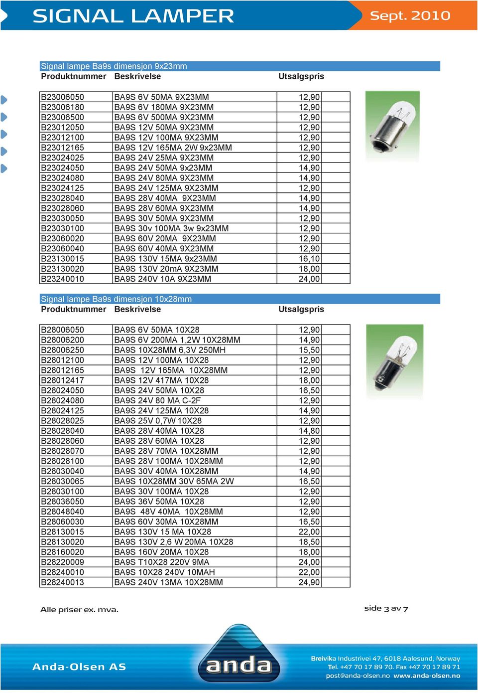 9X23MM 12,90 B23028040 BA9S 28V 40MA 9X23MM 14,90 B23028060 BA9S 28V 60MA 9X23MM 14,90 B23030050 BA9S 30V 50MA 9X23MM 12,90 B23030100 BA9S 30v 100MA 3w 9x23MM 12,90 B23060020 BA9S 60V 20MA 9X23MM