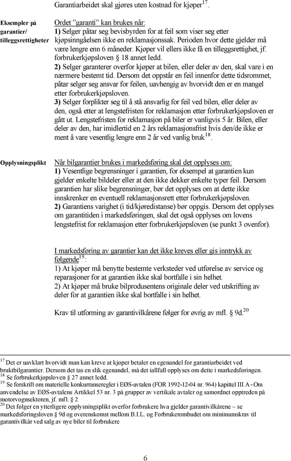 Perioden hvor dette gjelder må være lengre enn 6 måneder. Kjøper vil ellers ikke få en tilleggsrettighet, jf. forbrukerkjøpsloven 18 annet ledd.