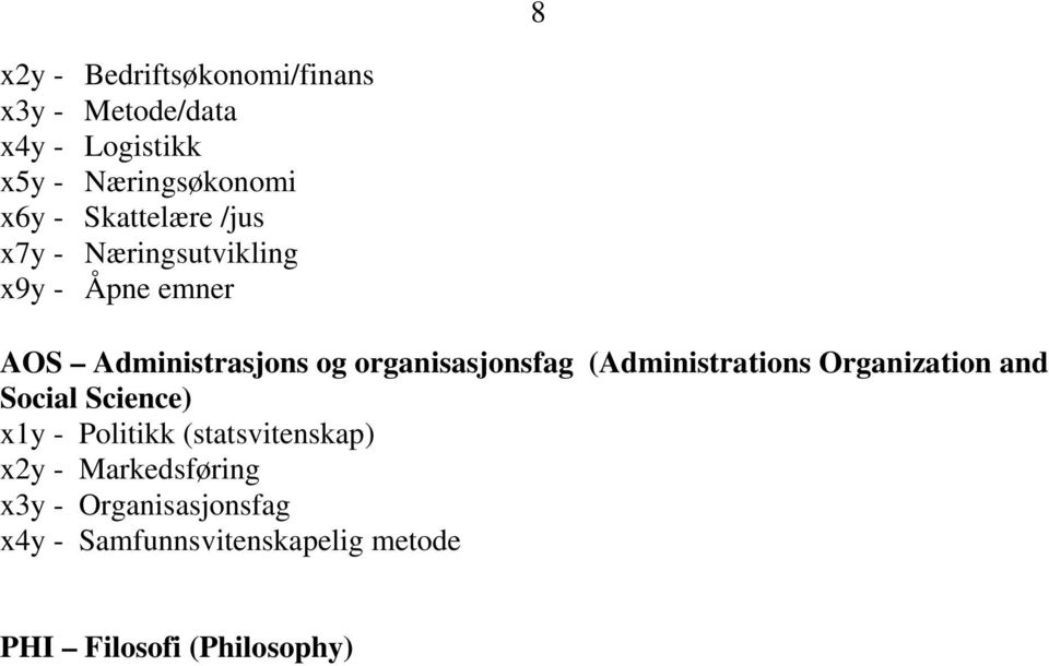 organisasjonsfag (Administrations Organization and Social Science) x1y - Politikk