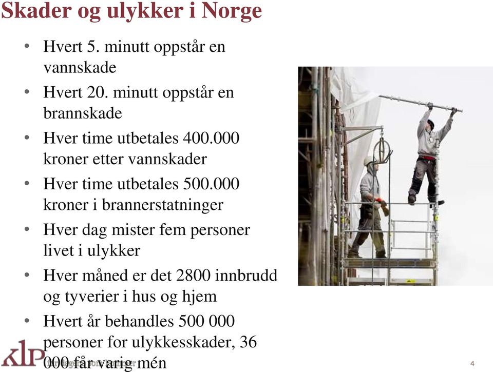 000 kroner etter vannskader Hver time utbetales 500.