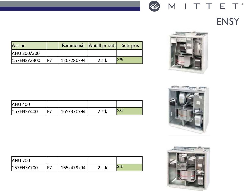 stk 508 AHU 400 157ENSY400 F7 165x370x94 2