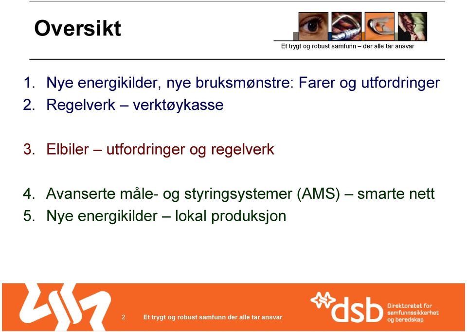 Regelverk verktøykasse 3. Elbiler utfordringer og regelverk 4.