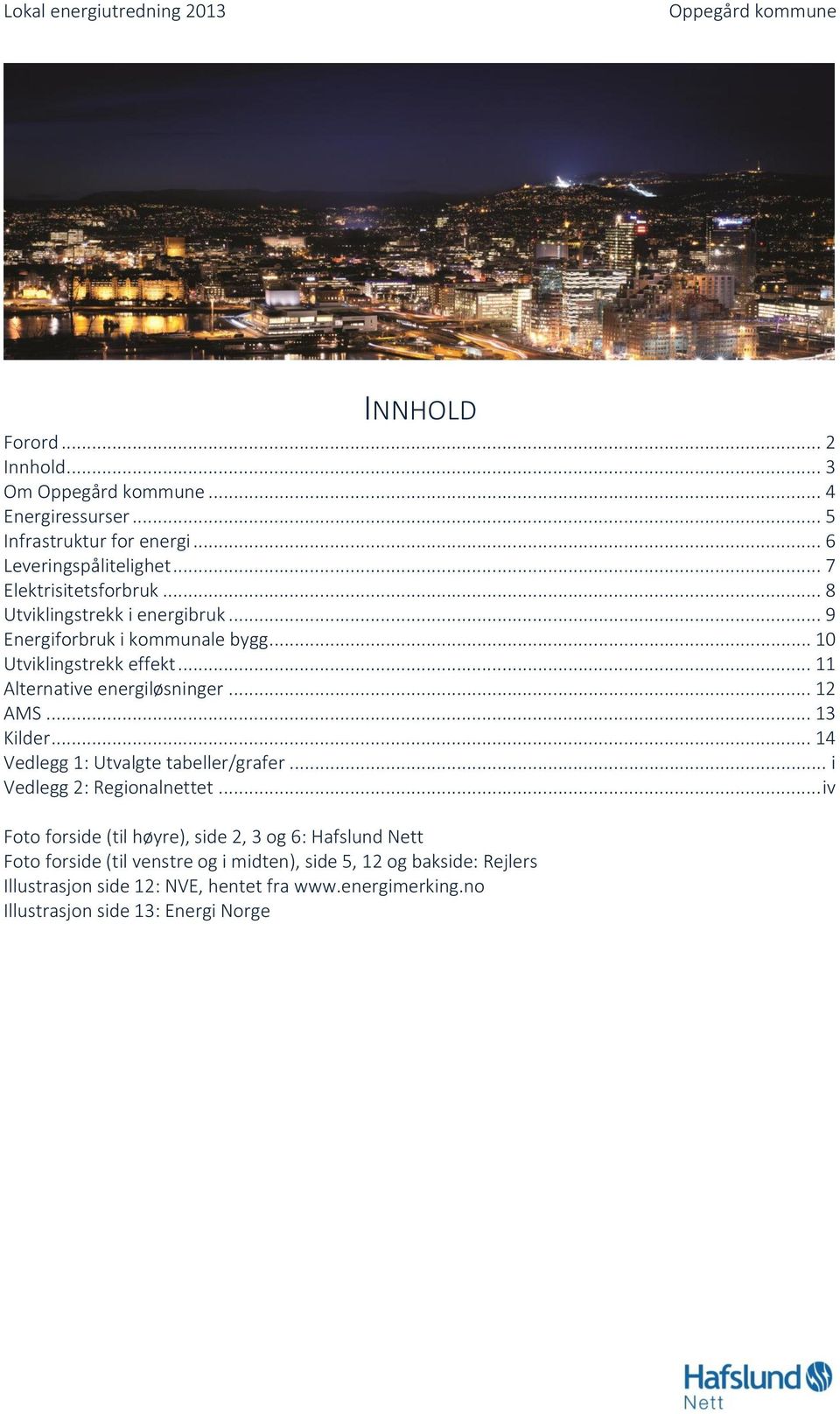 .. 13 Kilder... 14 Vedlegg 1: Utvalgte tabeller/grafer... i Vedlegg 2: Regionalnettet.