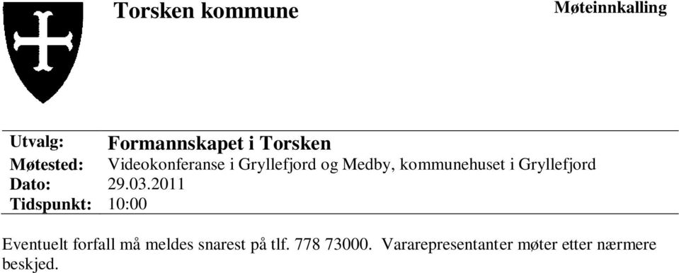 Gryllefjord Dato: 29.03.