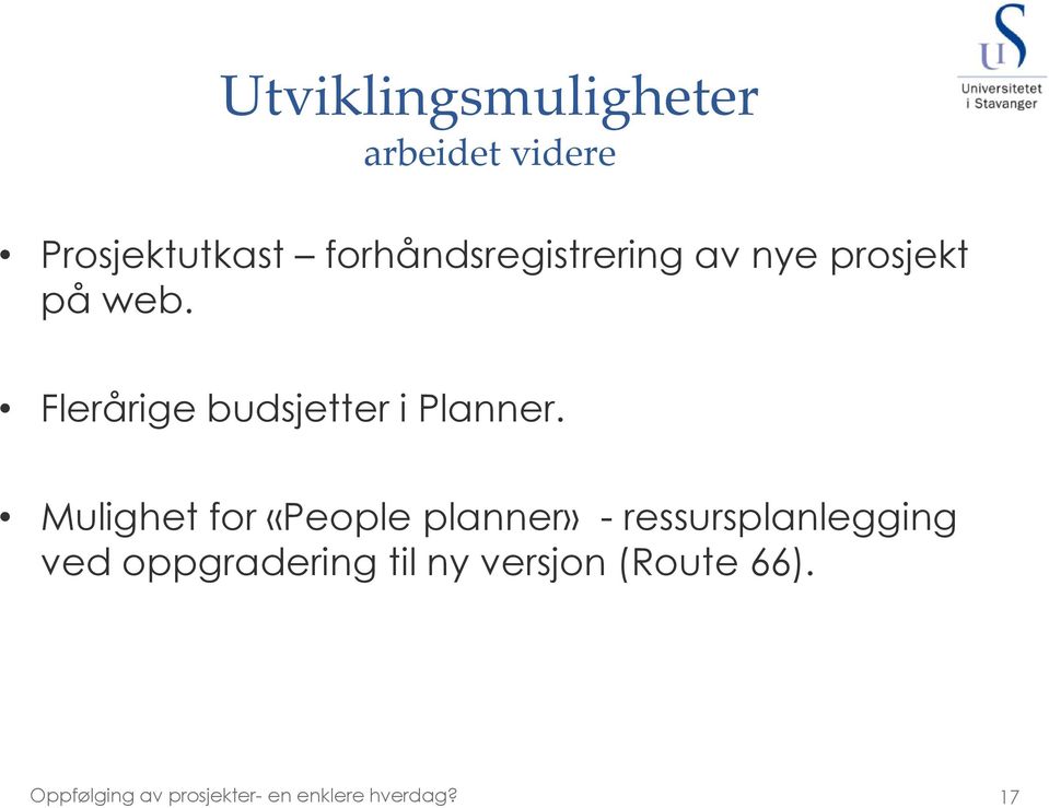 Flerårige budsjetter i Planner.