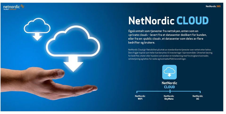 Cloud gir fleksibilitet på uttak av standardiserte tjenester over nettet etter behov.