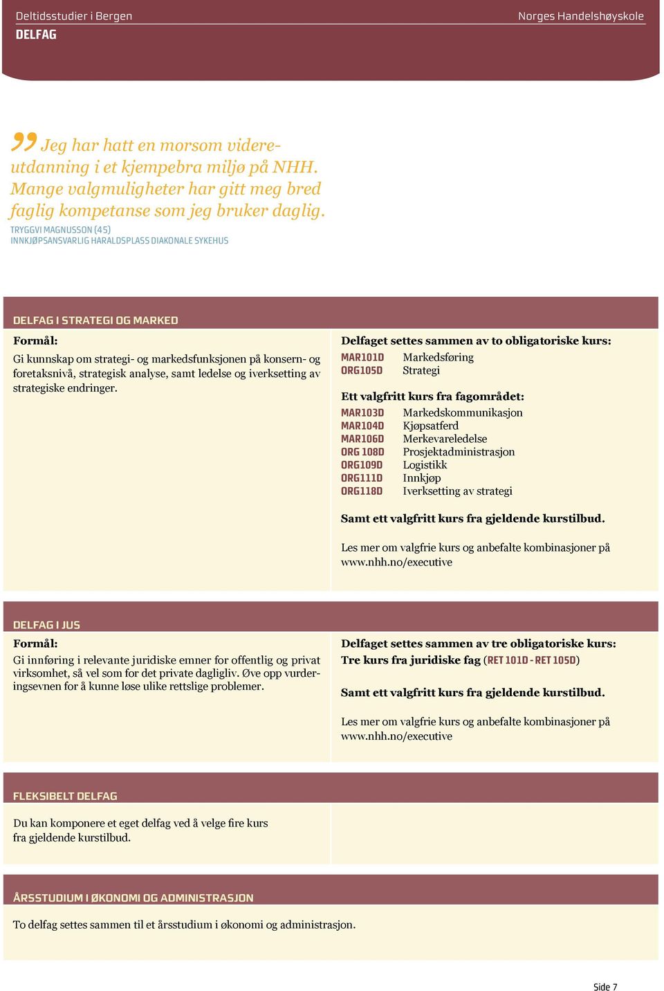 analyse, samt ledelse og iverksetting av strategiske endringer.