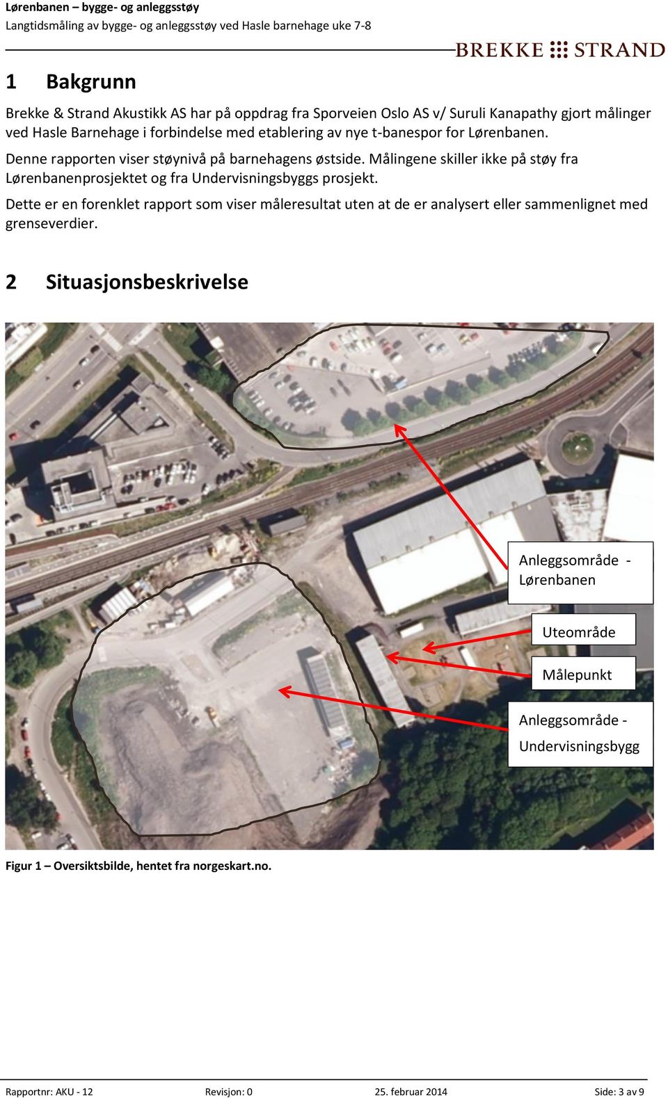 Målingene skiller ikke på støy fra Lørenbanenprosjektet og fra Undervisningsbyggs prosjekt.