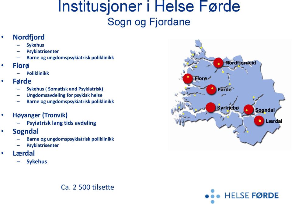Ungdomsavdeling for psykisk helse Barne og ungdomspsykiatrisk poliklinikk Høyanger (Tronvik)