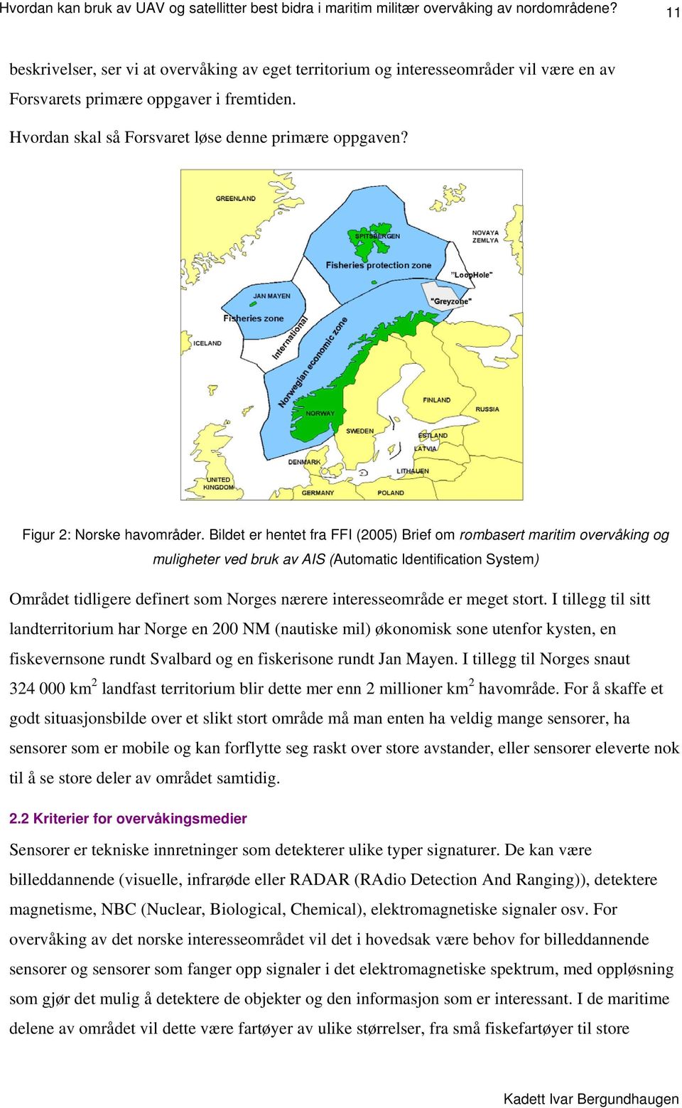 Figur 2: Norske havområder.