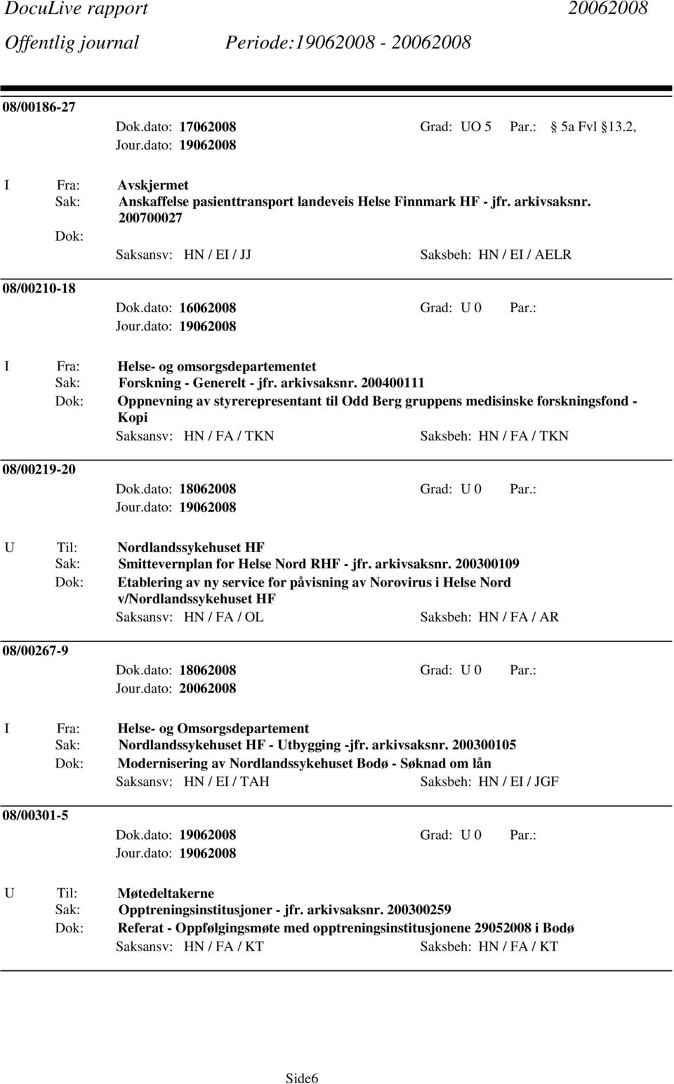 200400111 Oppnevning av styrerepresentant til Odd Berg gruppens medisinske forskningsfond - Kopi Saksansv: HN / FA / TKN Saksbeh: HN / FA / TKN 08/00219-20 U Til: Nordlandssykehuset HF Sak: