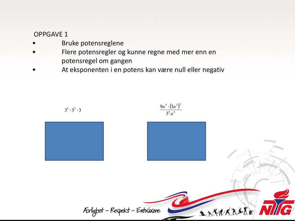 potensregel om gangen At eksponenten i en