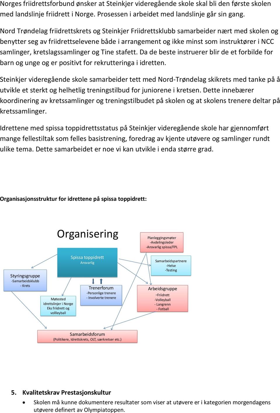 kretslagssamlinger og Tine stafett. Da de beste instruerer blir de et forbilde for barn og unge og er positivt for rekrutteringa i idretten.