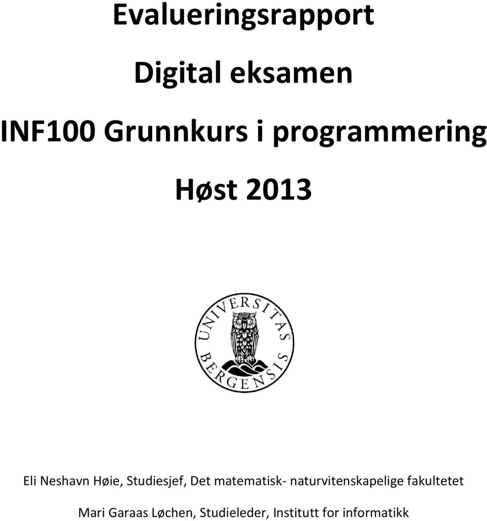 Det matematisk- naturvitenskapelige fakultetet Mari