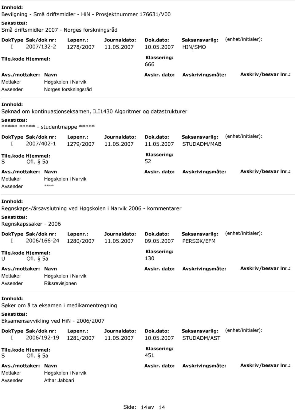 TDADM/MAB ***** Regnskaps-/årsavslutning ved Høgskolen i Narvik 2006 - kommentarer Regnskapssaker - 2006 2006/166-24 1280/2007 ERØK/EFM 130