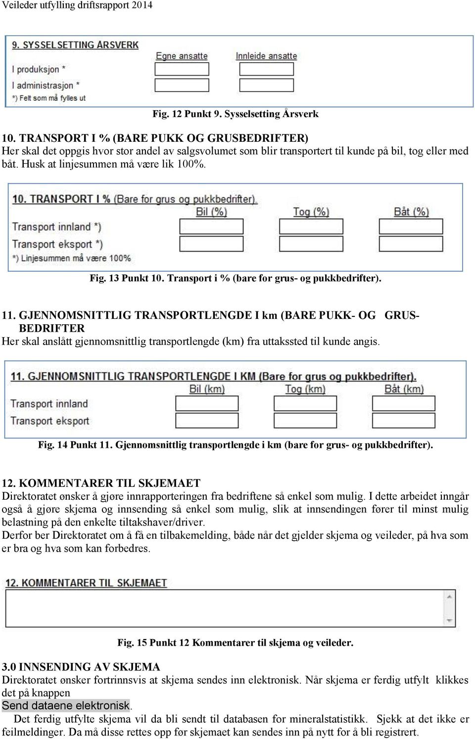 13 Punkt 10. Transport i % (bare for grus- og pukkbedrifter). 11.
