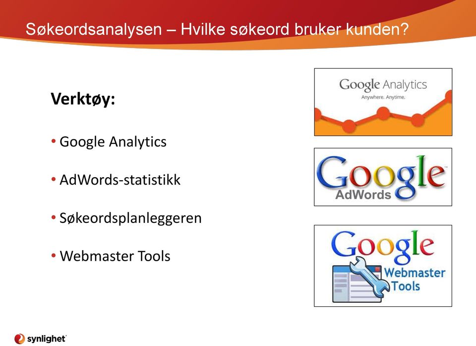 Verktøy: Google Analytics