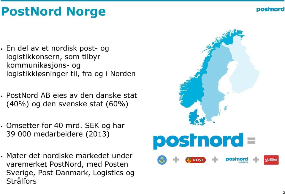 svenske stat (60%) Omsetter for 40 mrd.