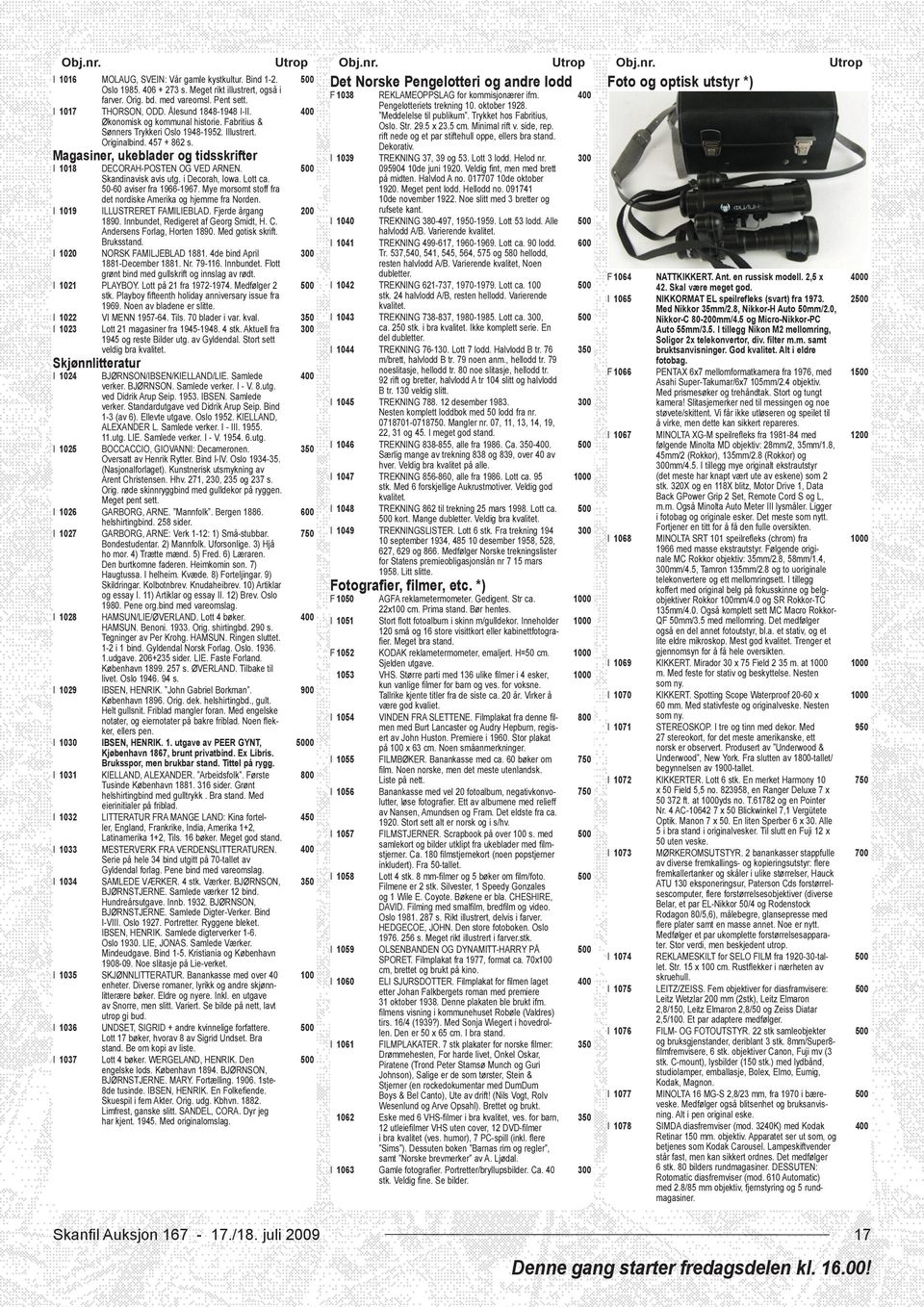 Trykket hos Fabritius, Økonomisk og kommunal historie. Fabritius & Oslo. Str. 29.5 x 23.5 cm. Minimal rift v. side, rep. Sønners Trykkeri Oslo 1948-1952. Illustrert.