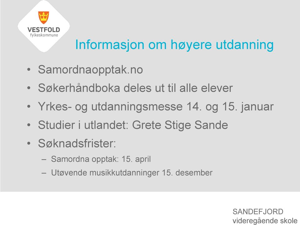 utdanningsmesse 14. og 15.