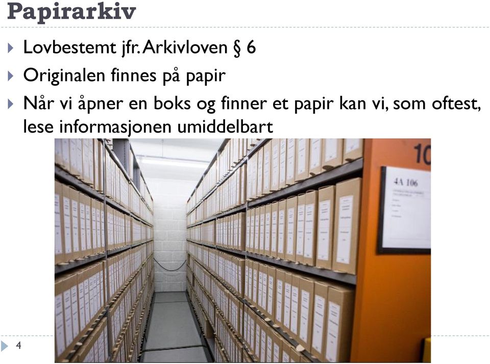 Når vi åpner en boks og finner et papir