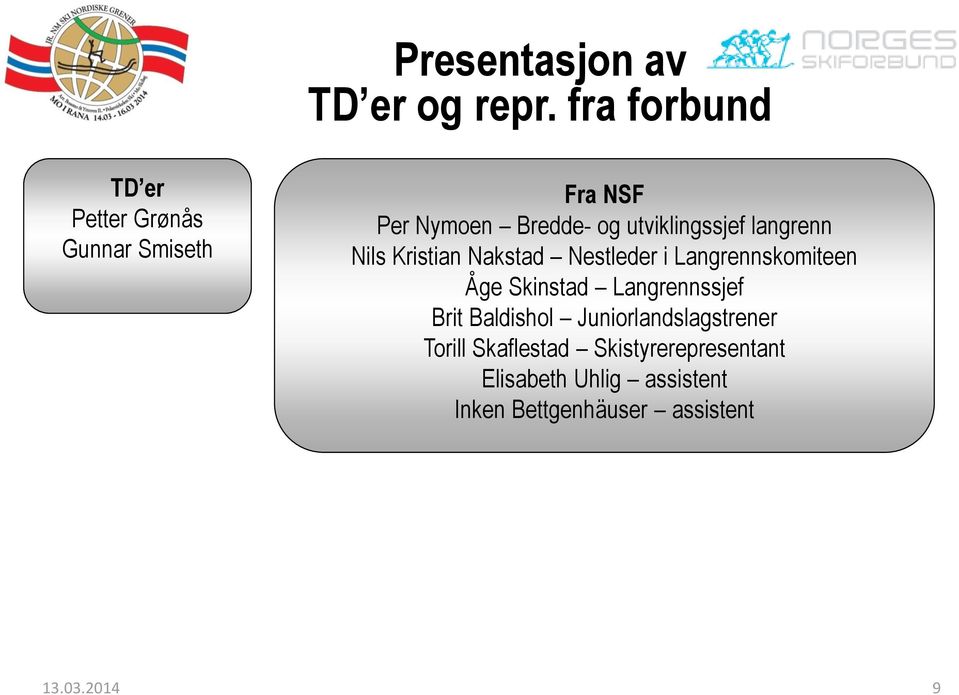 utviklingssjef langrenn Nils Kristian Nakstad Nestleder i Langrennskomiteen Åge