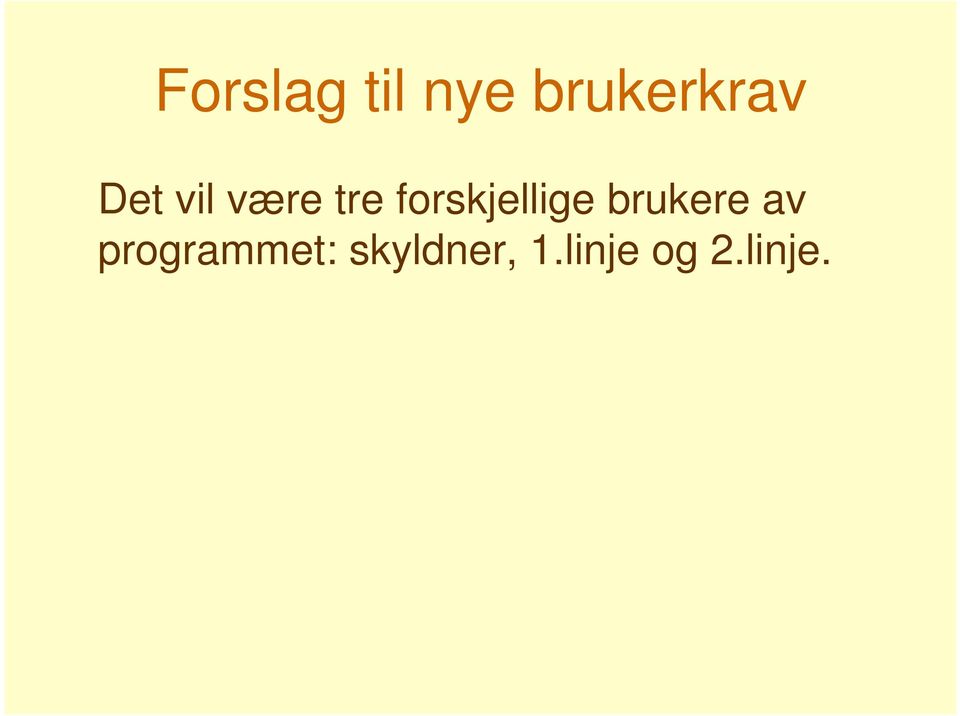 forskjellige brukere av