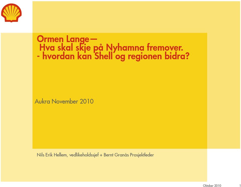 - hvordan kan Shell og regionen bidra?