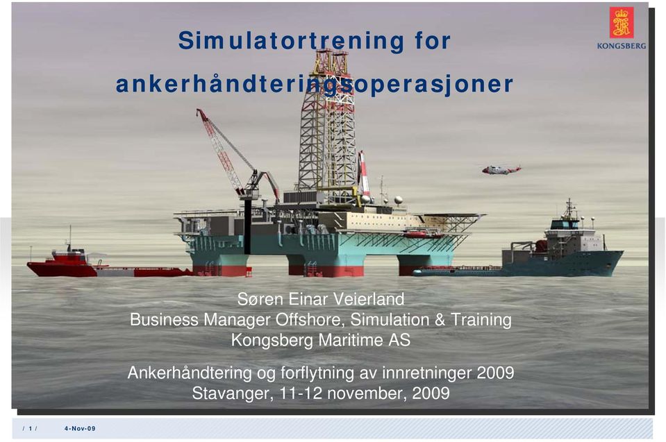 Training Kongsberg Maritime AS Ankerhåndtering og