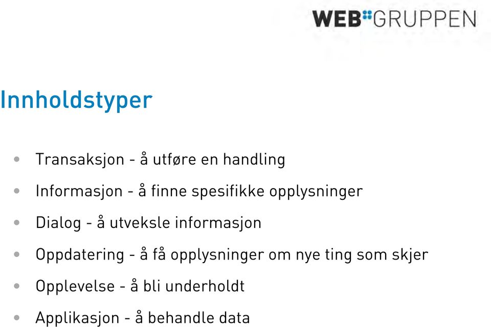 utveksle informasjon Oppdatering - å få opplysninger om nye