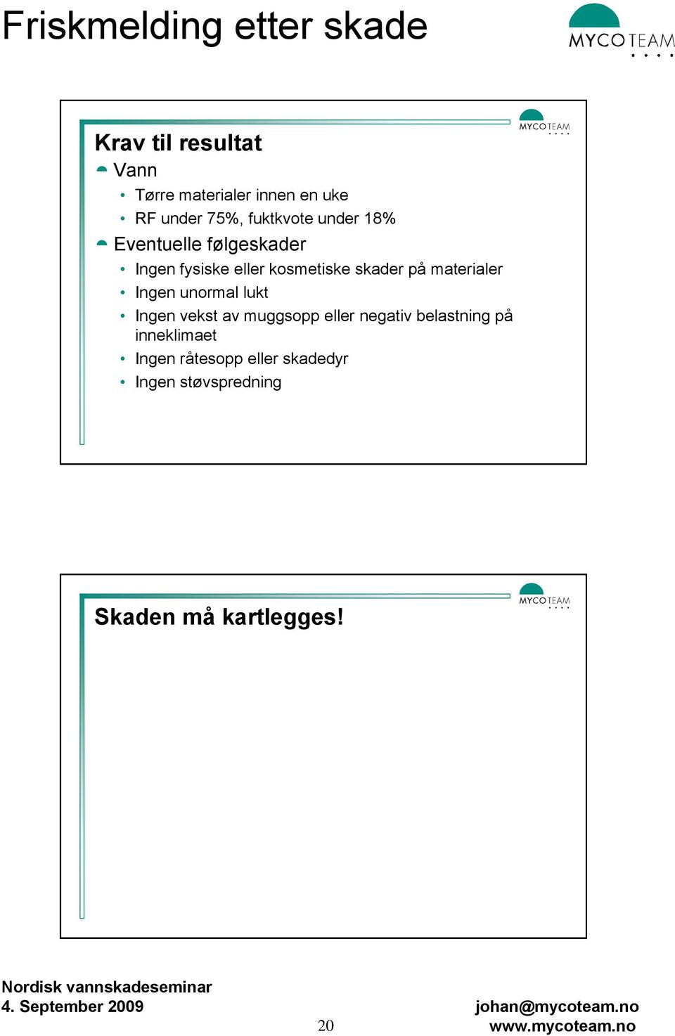 materialer Ingen unormal lukt Ingen vekst av muggsopp eller negativ belastning