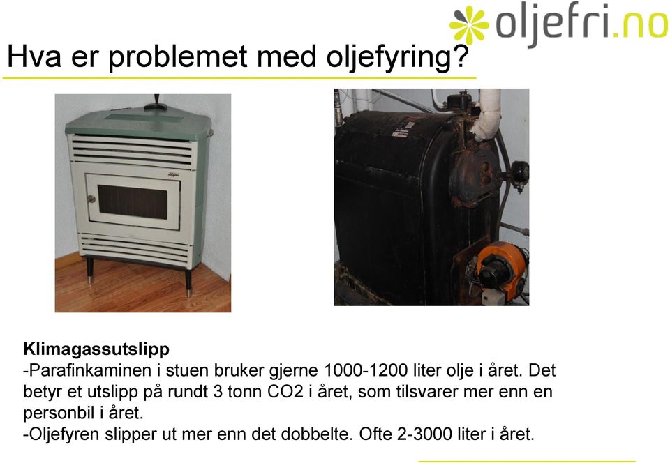 liter olje i året.