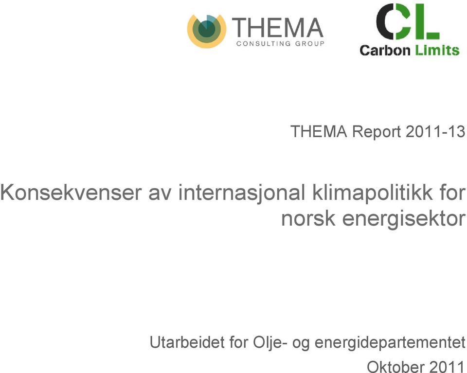 norsk energisektor Utarbeidet for