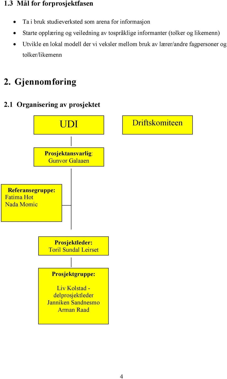 tolker/likemenn 2. Gjennomføring 2.