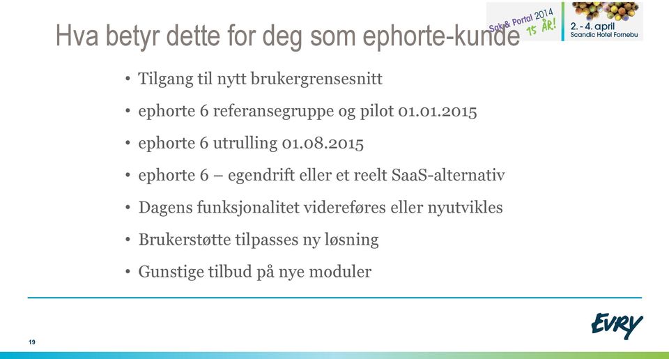 2015 ephrte 6 egendrift eller et reelt SaaS-alternativ Dagens funksjnalitet