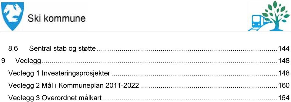 .. 148 Vedlegg 2 Mål i Kommuneplan 2011-2022.