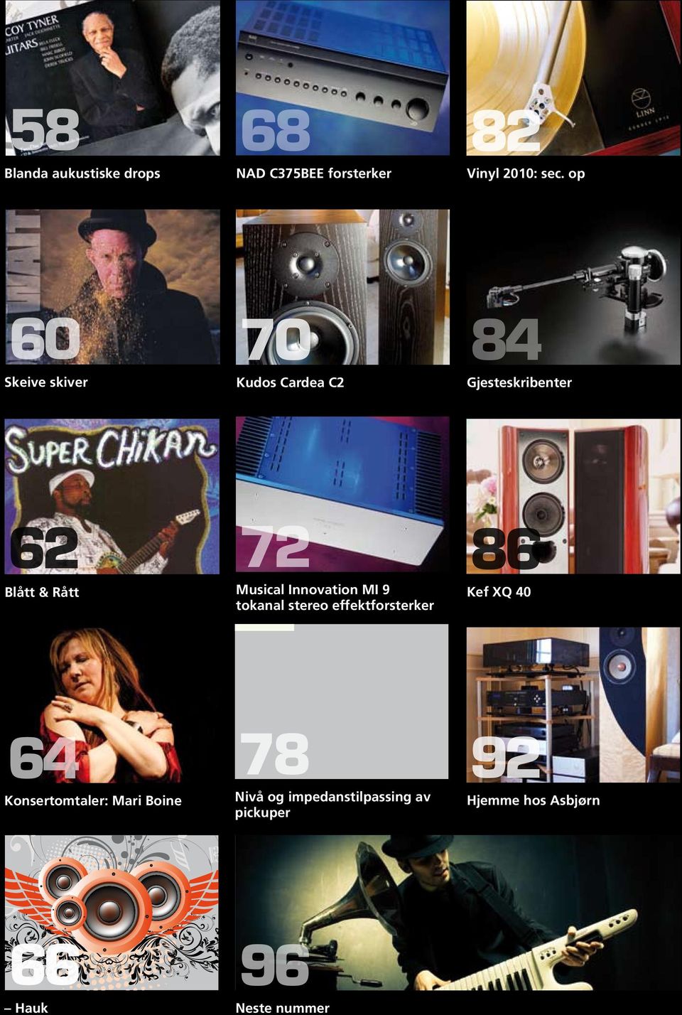 Musical Innovation MI 9 tokanal stereo effektforsterker 86 Kef XQ 40 64