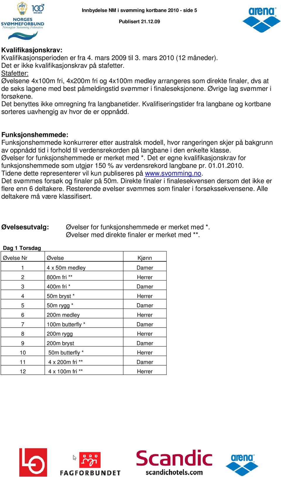 Det benyttes ikke omregning fra langbanetider. Kvalifiseringstider fra langbane og kortbane sorteres uavhengig av hvor de er oppnådd.