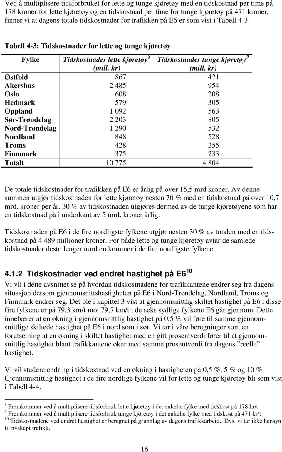 kr) Tidskostnader tunge kjøretøy 9 (mill.