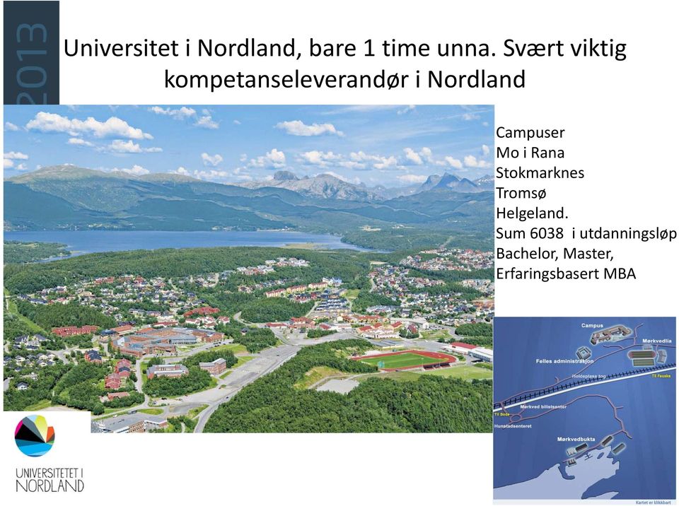 Campuser Mo i Rana Stokmarknes Tromsø Helgeland.