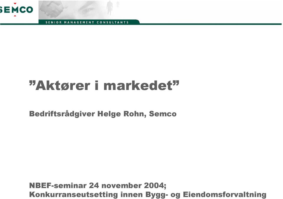 NBEF-seminar 24 november 2004;