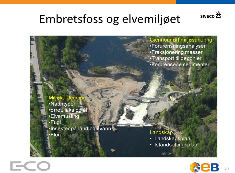 Forurensede sedimenter Miljøkartlegging Naturtyper ørret, laks og ål