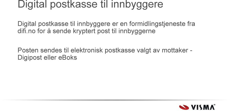 no for å sende kryptert post til innbyggerne Posten