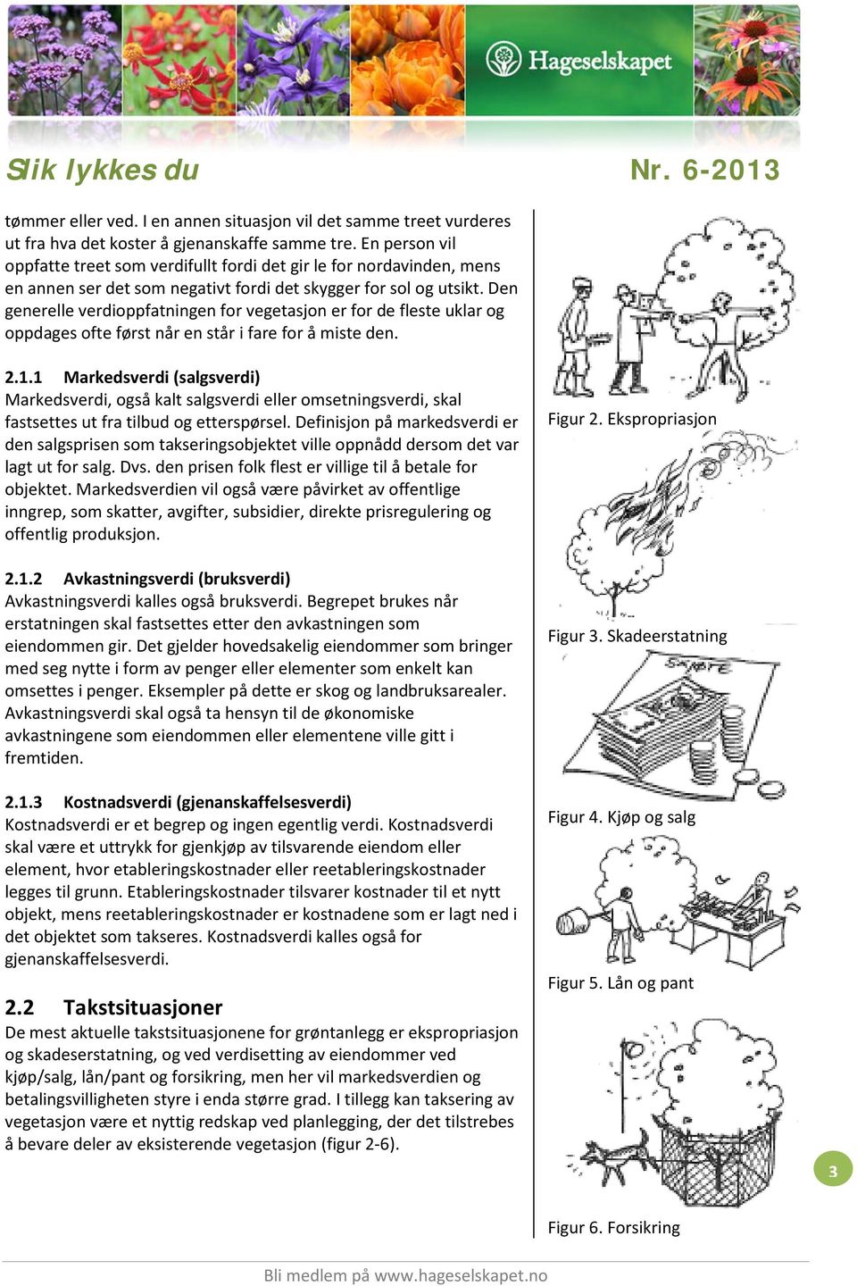 Den generelle verdioppfatningen for vegetasjon er for de fleste uklar og oppdages ofte først når en står i fare for å miste den. 2.1.