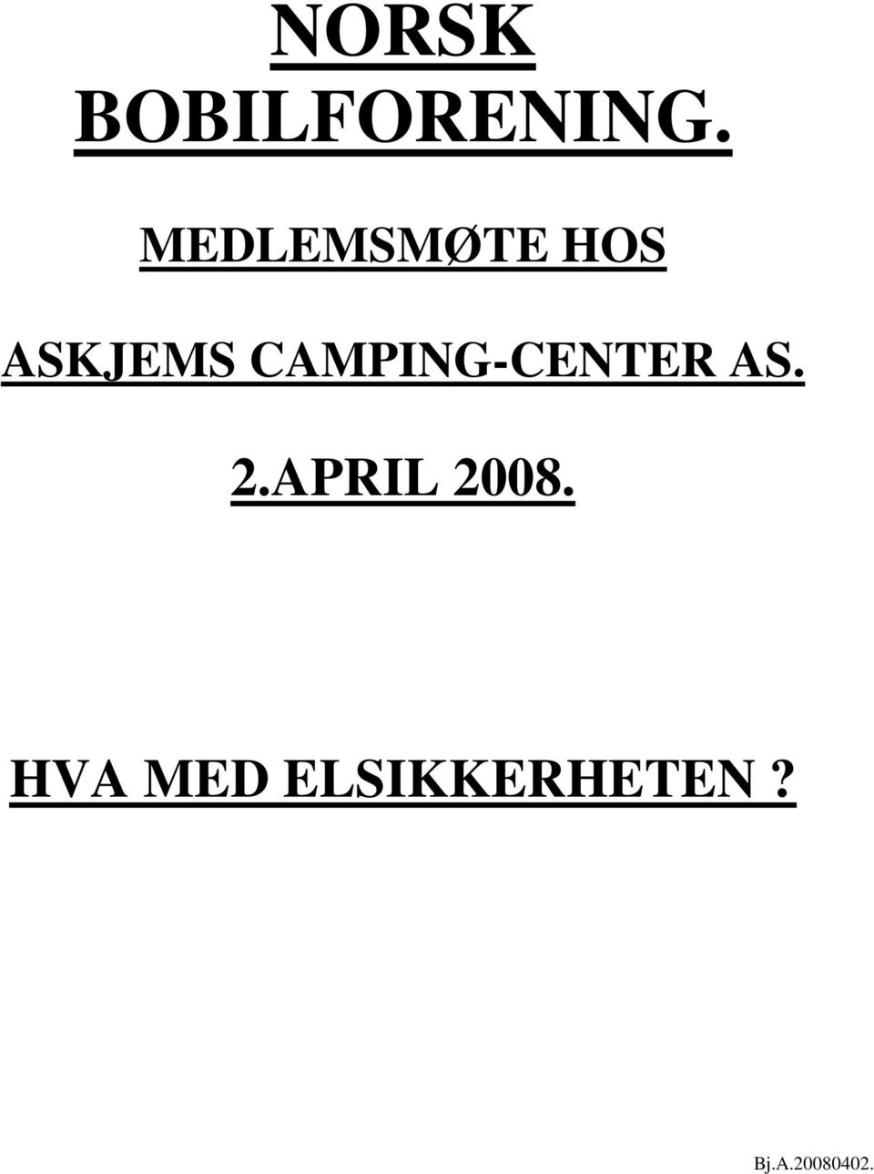 CAMPING-CENTER AS. 2.